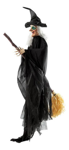 Boneca Bruxa Alcina Som E Luz Halloween 160cm Cromus