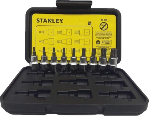 Juego De Dados 9 Piezas Torx T20 - T60 1/2'' Stanley 89098