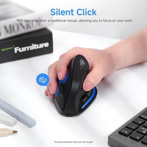 Ratón Inalámbrico Ergonómico Echtpower, Bluetooth Vertical M