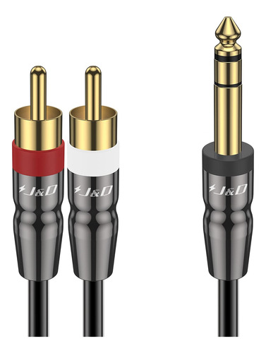 J&d Cable De Audio Trs A Rca Dual De 0.250 In, Carcasa De C.