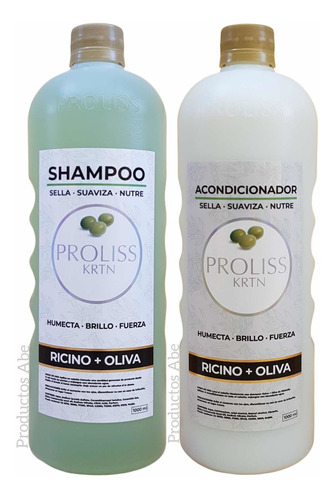 Shampoo + Acondicionador Nutritivo Aceite De Ricino Proliss 