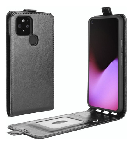 Para Google Pixel 5 Xl R64 Funda De Cuero Con Tapa Vertical