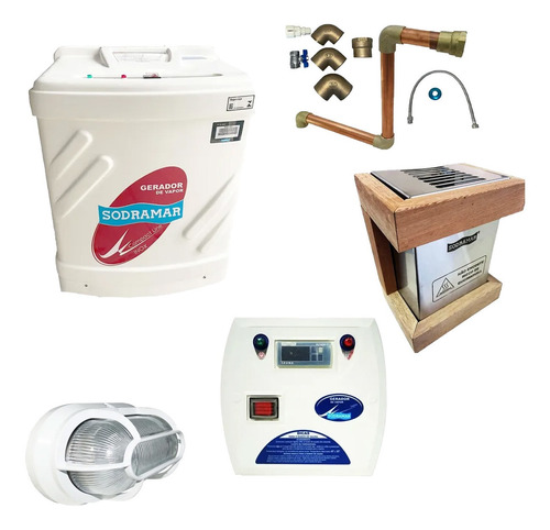 Kit Completo Gerador De Vapor Para Sauna 15 Kw Trif Até 25m3