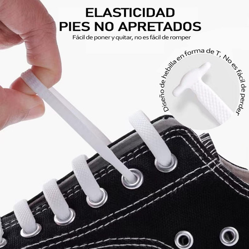 Cordones De Silicona, 5 Pares Agujetas Elasticas Cintas