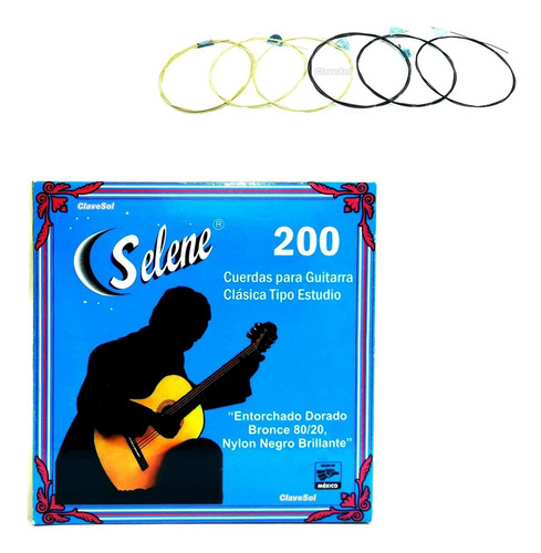 Juego De Cuerdas Guitarra Nylon Selene 200 S1