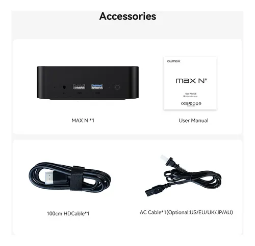 Oumax Max Mini Pc Intel N150 16gb 500gb Dual 1000m Lan Bt5.0