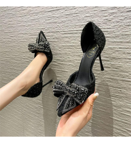 W Sandalias De Tacón Alto De Mujer Con Correa Transparente