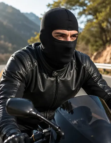 Touca Bandana Ninja Balaclava Proteção Uv50+ Térmica Cor Preto