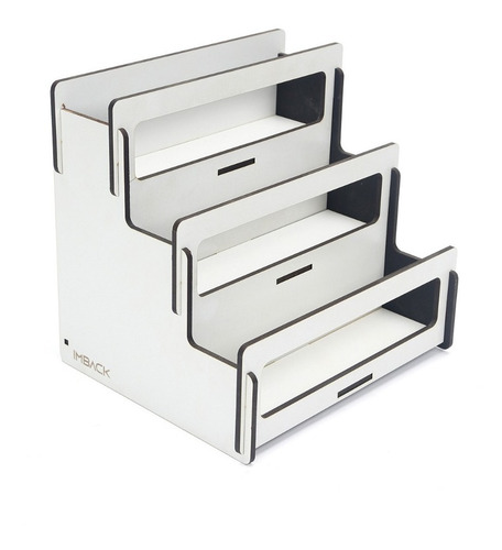 Imagen 4 de 10 de Especiero De Madera Condimentos Envase Con Tapa Doble X12