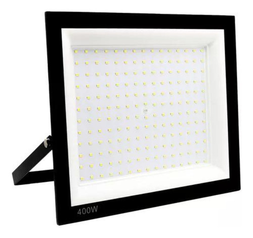 Refletor Led Holofote 400w Ip66 Bivolt Forte Luz Branco Frio Carcaça Preto Luz Branco-frio 110 220vac