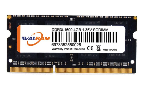 Memoria Ram De Portatil Walram 4gb Ddr3 1600mhz Pc3l