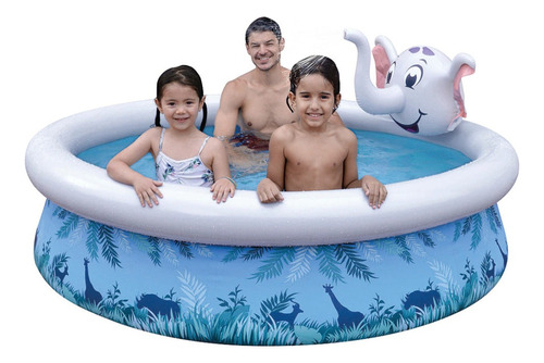 Piscina Inflável Jilong Elefante 3d 1.140 Litros