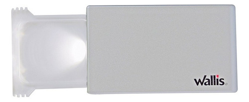 Lupa De Bolsillo Wallis Aumento 2x Luz Led Color Plata EnvĂo