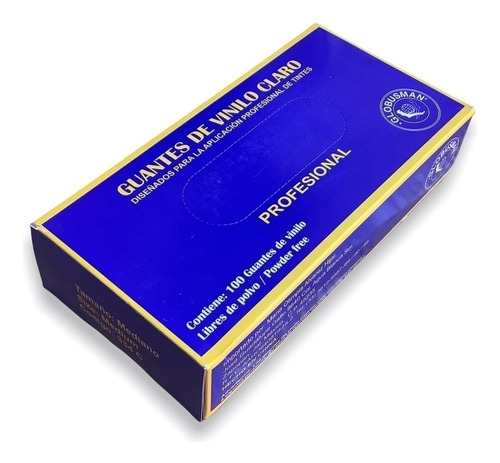 Guantes Blancos De Vinilo Libre De Látex Medianos 100 Pzs Color Blanco Talla M