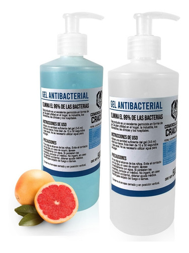 Gel Antibacterial Para Manos Desinfectante 500 Mililitros
