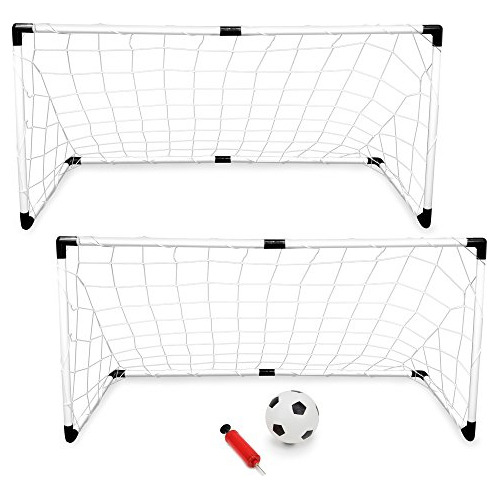 K-roo Sports 2-pack Youth Soccer Objetivos Con Bola De Fútbo