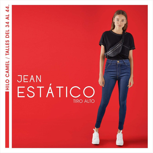 Jeans Mujer Tiro Alto Sisa Estático No Thalasso Las Locas