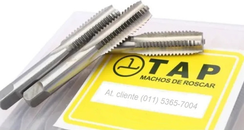 Imagen 2 de 8 de Juego 3 Machos Roscar Hcs Metrica M8 X 1.25 Hilos Tap Uranga