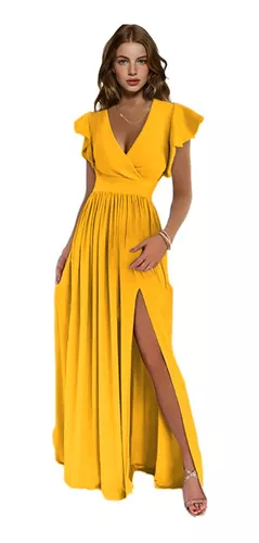 Vestido Amarillo  MercadoLibre 📦