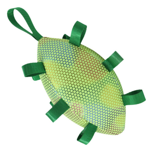 1 Dog Rugby Football Toy Training Bit, Liviano, Verde