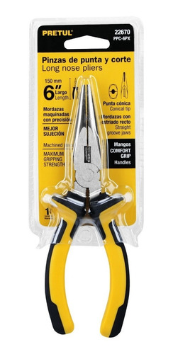 Imagen 3 de 4 de Pinza De Punta Y Corte 6'' Mango Comfort Grip Pretul 22670