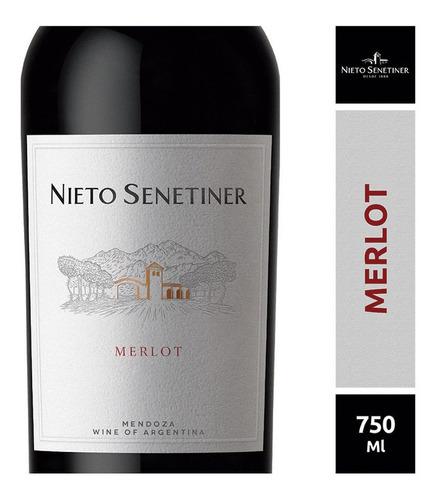 Vino Nieto Senetiner Merlot 6 Unidades X 750 Ml