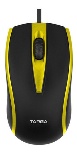 Mouse Óptico Usb Com Fio 1200 Dpi Targa M50 Amarelo