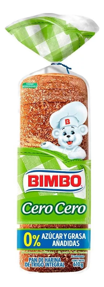 Primera imagen para búsqueda de pan bimbo cero