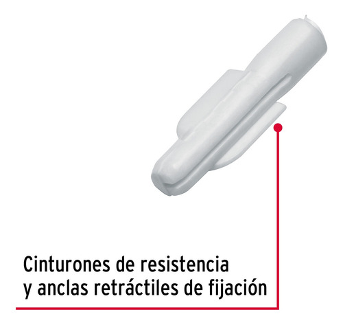 Taquetes De Plástico 3/16¨ 50 Pzas Fiero 40163