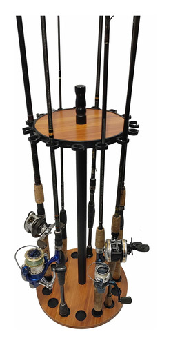 Fishing 16 Rod Round Floor Rack