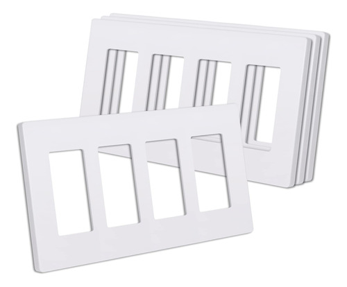 Cml - Juego De 4 Placas Decorativas De Pared Sin Tornillos, 