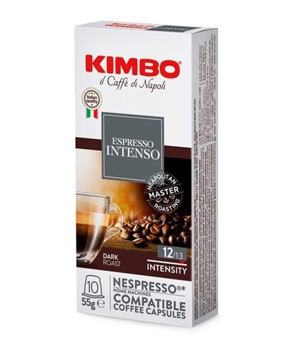 Café Kimbo Italiano Intenso Cápsulas Compatibles Nespresso