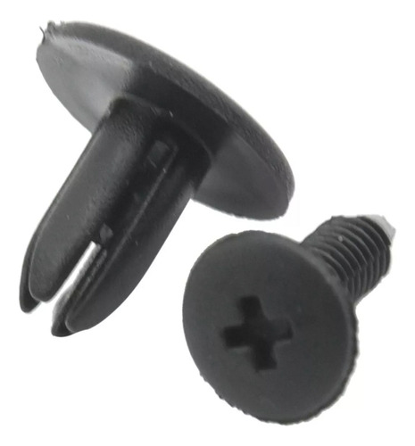 Car Fender Push Tipo Rebites De Plástico Preto Fixad 7mm