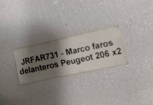 Marco Cubre Faro Delantero Cromado Peugeot 206 207