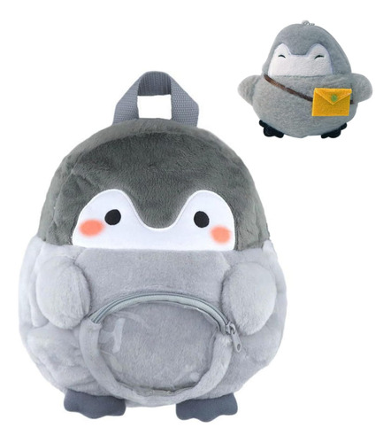 Mochila Infantil Preescolar Jim Gin Pinguino De Felpa
