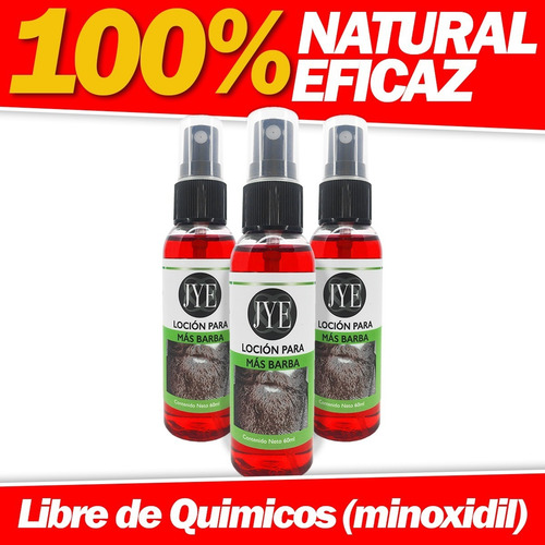 Imagen 1 de 10 de Lociones Jye Crecimiento Barba Premium Concentrado 6 Meses