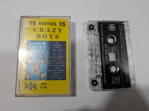 Cassette Los Crazy Boys 15 Exitos En Formato Cassette