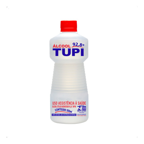 Kit 7 Álcool Líquido 92,8% 500ml Higiene Limpeza Intensa