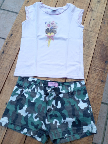 Short Camuflado 8/10 Años Elastiz + Musc Cheeky T 6 La Plata