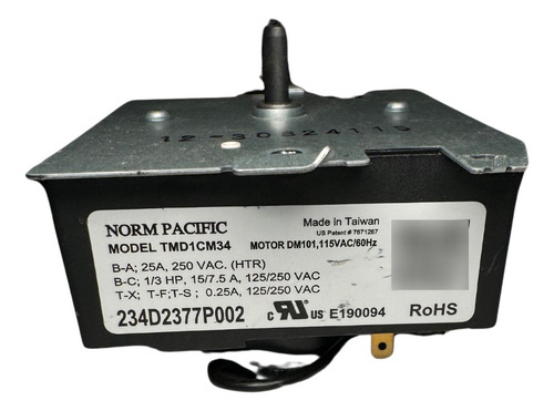 Timer Reloj Secadora Mabe Ge Easy 234d2377p002 Con Perilla