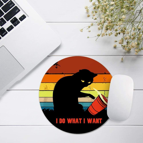 Agmdesign I Do What I Want Mouse Pad Negro Cat Gaming Mouse