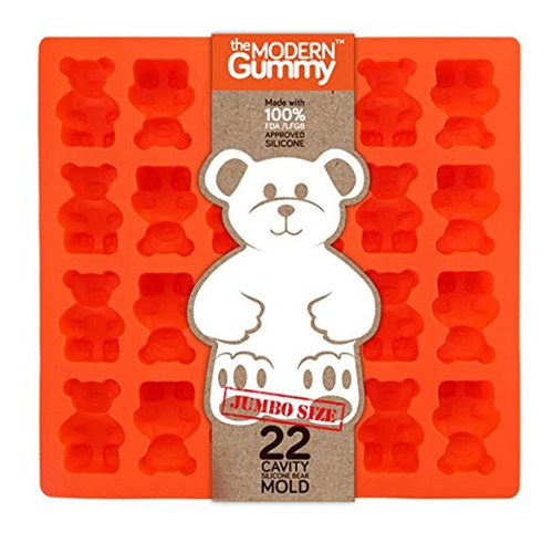 Tamaño Jumbo Gummy Bear Molde Por La Receta Gomosa Moderna