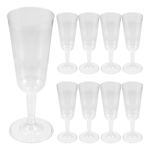 Copas Desechables De Plástico Transparente, 10 Unidades