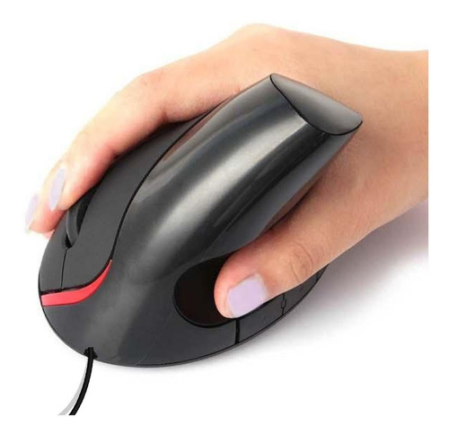 Mouse Vertical Ergonómico De Cable Usb 5 Botones Óptico Fino