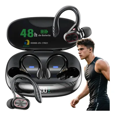 Fone de Ouvido JSKJ S730 TWS Bluetooth com Microfone, para Esportes e Gamer
