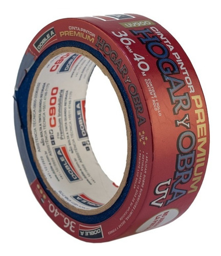 Cinta De Papel Azul Uv Enmascarar Pintor 36 Mm X 40m Doble A