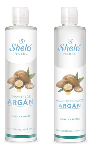  Shampoo + Acondicionador Argán Natural Sheló Humecta Repara