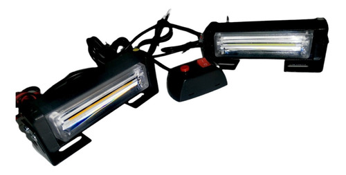 Barra Luces Led Strobo Blanco/ambar Para Parrilla 8 Funcione