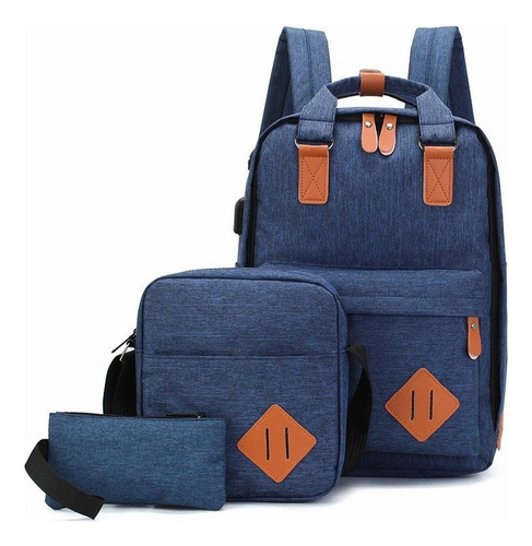 A Mochila Multifuncional Para Hombre Con Cargador Usb De 3 Pie