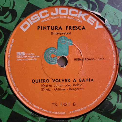 Pintura Fresca Creo Quererte Quiero Volver Bahia Vinilo Rock